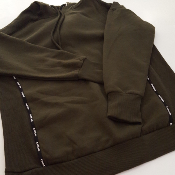 bebe Oversized Tape Ribbed Mini Logo Hoodi… - Picture 10 of 16